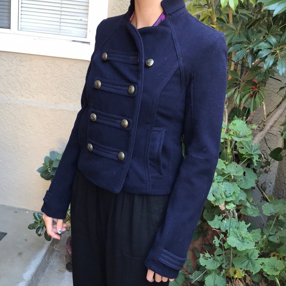 Vintage navy blue American Eagle Outfitters wool jacket